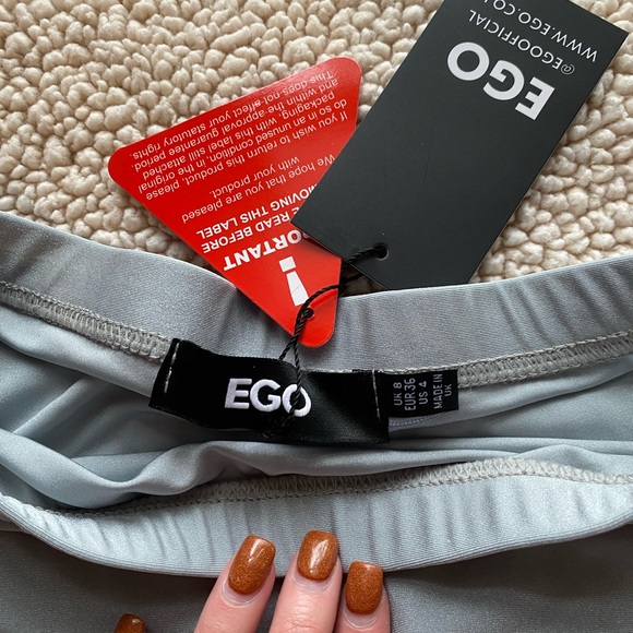 Ego- Ruched Side Detail Disco Mini Skirt, SIZE: US 4, UK 8 - Picture 3 of 5